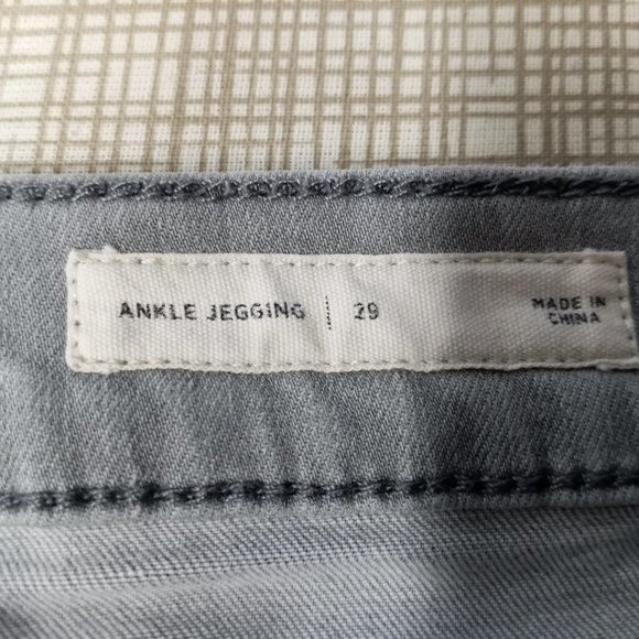 PACSUN Women's Ankle Jegging Jeans Size 29 Distressed Raw Hem Gray Denim Stretch - Picture 12 of 12